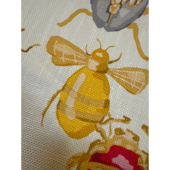 Colorful Insect-Themed Linen Table Runner Cloth  17x22" - Picture 2 of 6